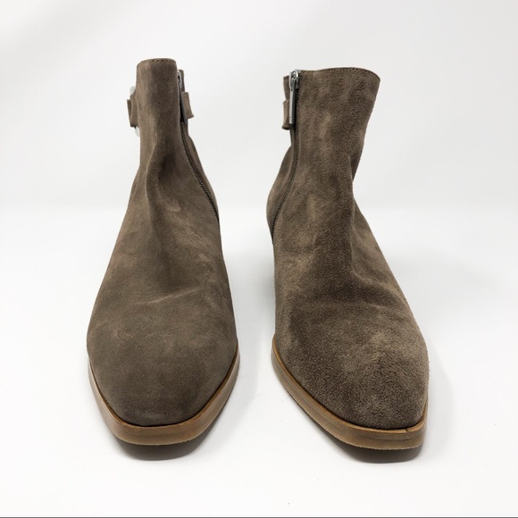 NEW Aquatalia Faria Taupe Buckle Ankle Boots 10 - Picture 3 of 8